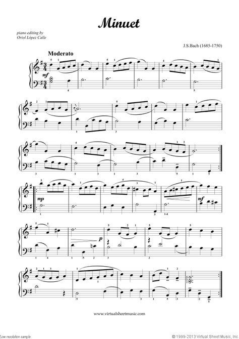 minuet sheet music